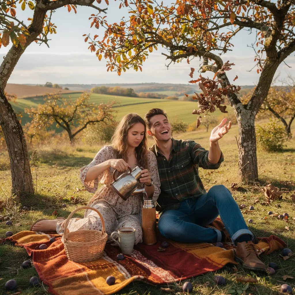 Szilvás tea, amely melegséget és otthonosságot sugall a hideg napokon.